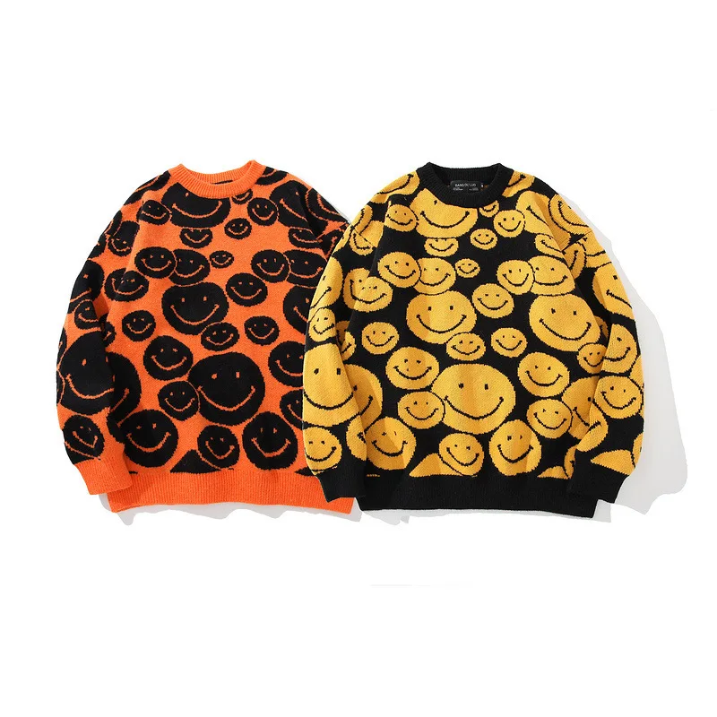 Men&Women Clothing Autumn/Winter Men Round Ceck Sweater Smiley Face Sweater Couple Casual Bottoming Shirt Top Tide Loose Coat
Men&Women Clothing Autumn/Winter Men Round Ceck Sweater Smiley Face Sweater Couple Casual Bottoming Shirt Top Tide Loose Coat