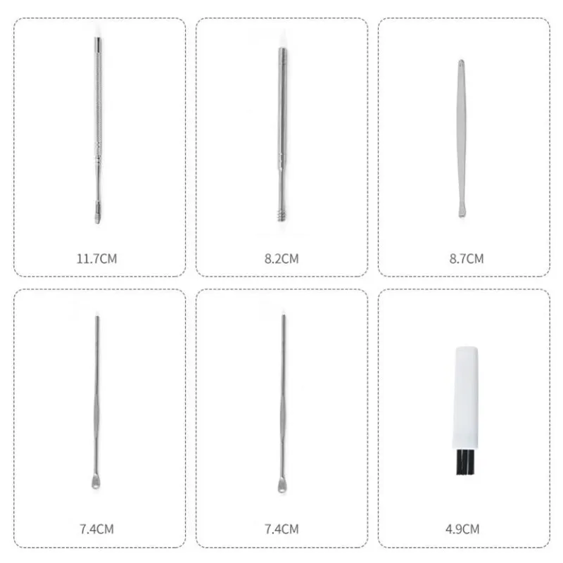 6Pcs Ear Wax Pickers Stainless Steel Earpick Wax Remover Curette Ear Pick Cleaner Ear Cleaner Spoon Care Ear Clean Tool
6Pcs Ear Wax Pickers Stainless Steel Earpick Wax Remover Curette Ear Pick Cleaner Ear Cleaner Spoon Care Ear Clean Tool
