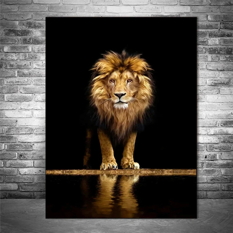 Lion in the Dark Canvas Art Posters And Prints Animals Wall Art Decorative Pictures African Lion Canvas Painting Home Wall Decor
Lion in the Dark Canvas Art Posters And Prints Animals Wall Art Decorative Pictures African Lion Canvas Painting Home Wall Decor