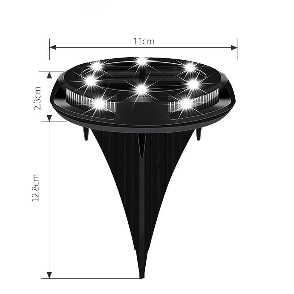 4/8pcs Solar Power Underground Light Buried Stair Lamp Outdoor Path Way Garden Decorations Floor Lawn Waterproof Footlight | Лампы и
