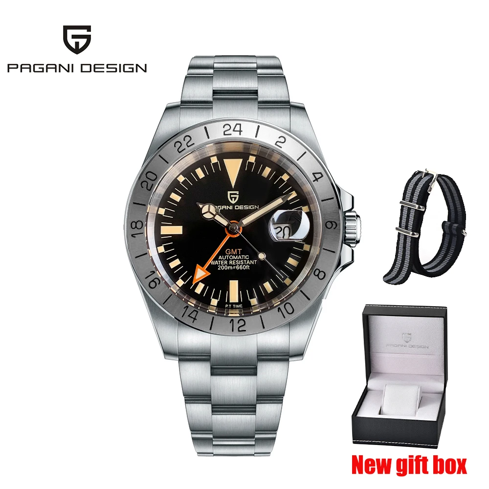 2021 New PAGANI Design Top Brand GMT Watch Men Automatic Mechanical Watch Sapphire Stainless Steel Waterproof Clock Reloj Hombre 
2021 New PAGANI Design Top Brand GMT Watch Men Automatic Mechanical Watch Sapphire Stainless Steel Waterproof Clock Reloj Hombre