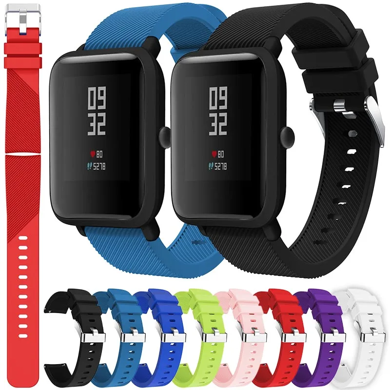 20mm Silicone Watchband For Huami Amazfit Bip / S / Lite Smart Watch Replacement Sport Texture Bracelet Wristband Accessories
20mm Silicone Watchband For Huami Amazfit Bip / S / Lite Smart Watch Replacement Sport Texture Bracelet Wristband Accessories