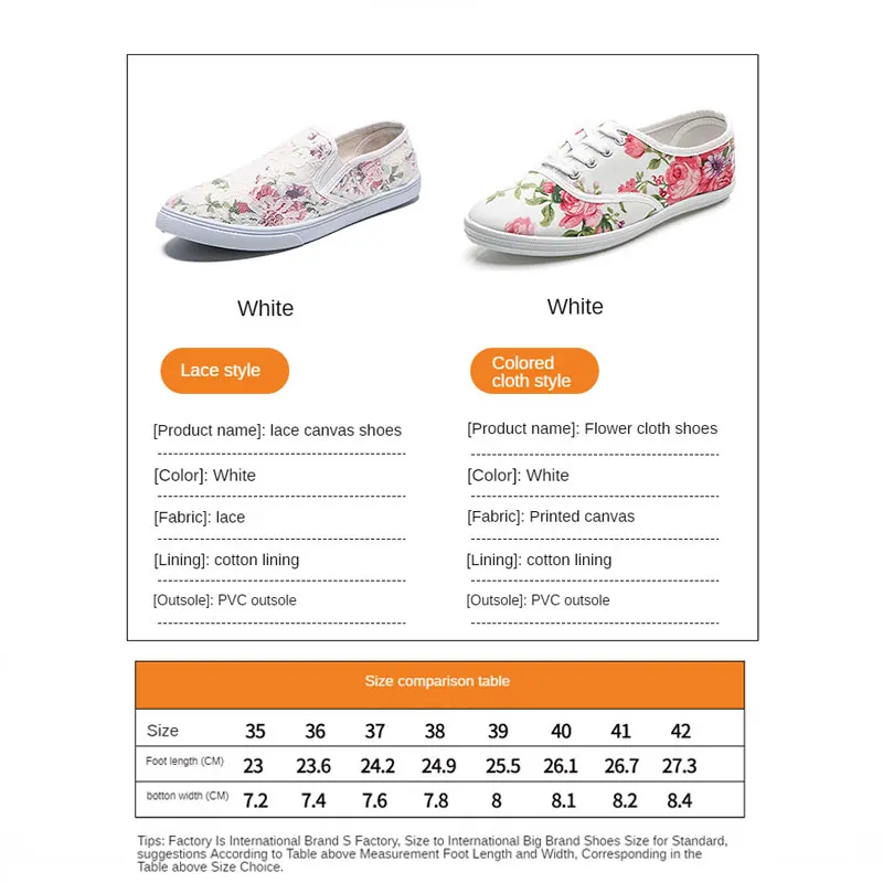 Women Floral Print Lace Canvas Shoes Summer Flat Casual Vulcanized Shoe Ladies Low-Top Spring and Autumn Slip on Footwear
Women Floral Print Lace Canvas Shoes Summer Flat Casual Vulcanized Shoe Ladies Low-Top Spring and Autumn Slip on Footwear