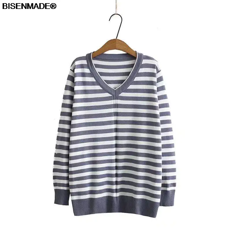 Autumn Winter Sweaters Women Clothes Plus Size&Curve 2021 New Knitted Jumper Casual Long Sleeved V Neck Stripe Female Pullover
Autumn Winter Sweaters Women Clothes Plus Size&Curve 2021 New Knitted Jumper Casual Long Sleeved V Neck Stripe Female Pullover