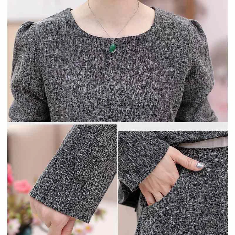 Fashion Pleated Elastic waist women clothing Spring mother Round collar clothing Leisure loose Bow plus size sets
Fashion Pleated Elastic waist women clothing Spring mother Round collar clothing Leisure loose Bow plus size sets
