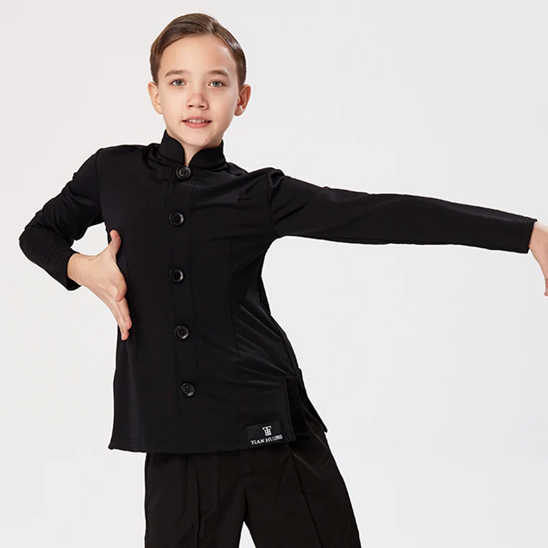 2021 Latin Dance Shirts Male Ballroom Dance Competition Clothig Stand Collar Long Sleeves Tops Child Latin Performance Wear
2021 Latin Dance Shirts Male Ballroom Dance Competition Clothig Stand Collar Long Sleeves Tops Child Latin Performance Wear