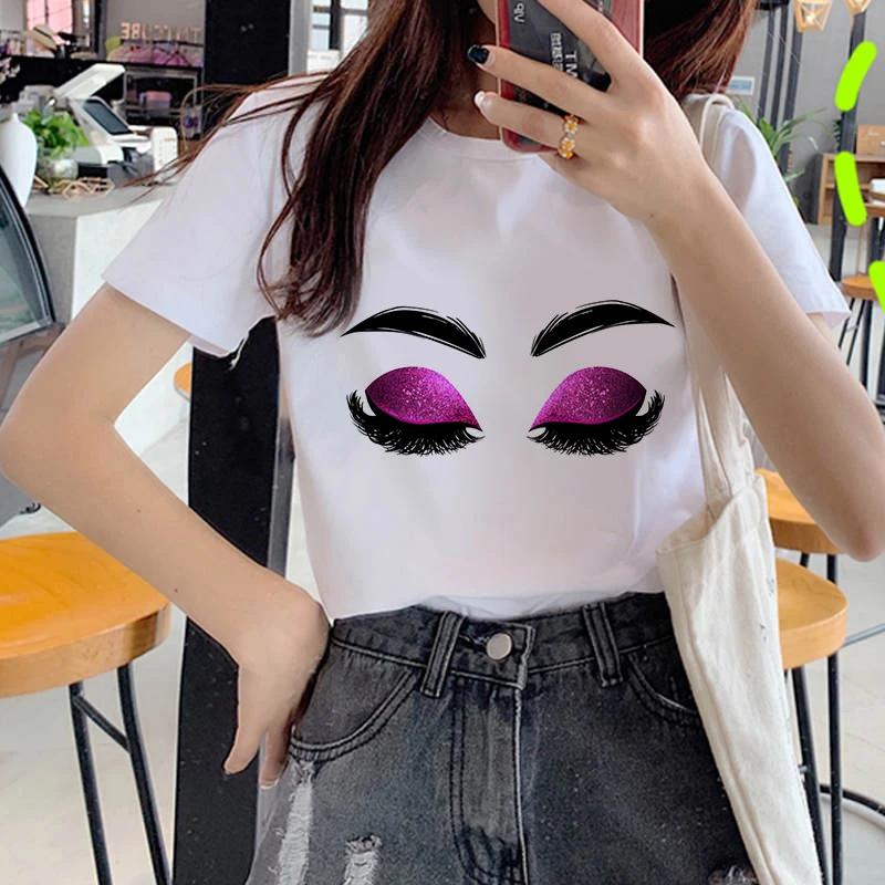 Female Tees Camisa Print T-shirts Fashion Women T-Shirt Beautiful face Tee Shirt Sexy eyelash Tumblr Graphic T Shirt
Female Tees Camisa Print T-shirts Fashion Women T-Shirt Beautiful face Tee Shirt Sexy eyelash Tumblr Graphic T Shirt