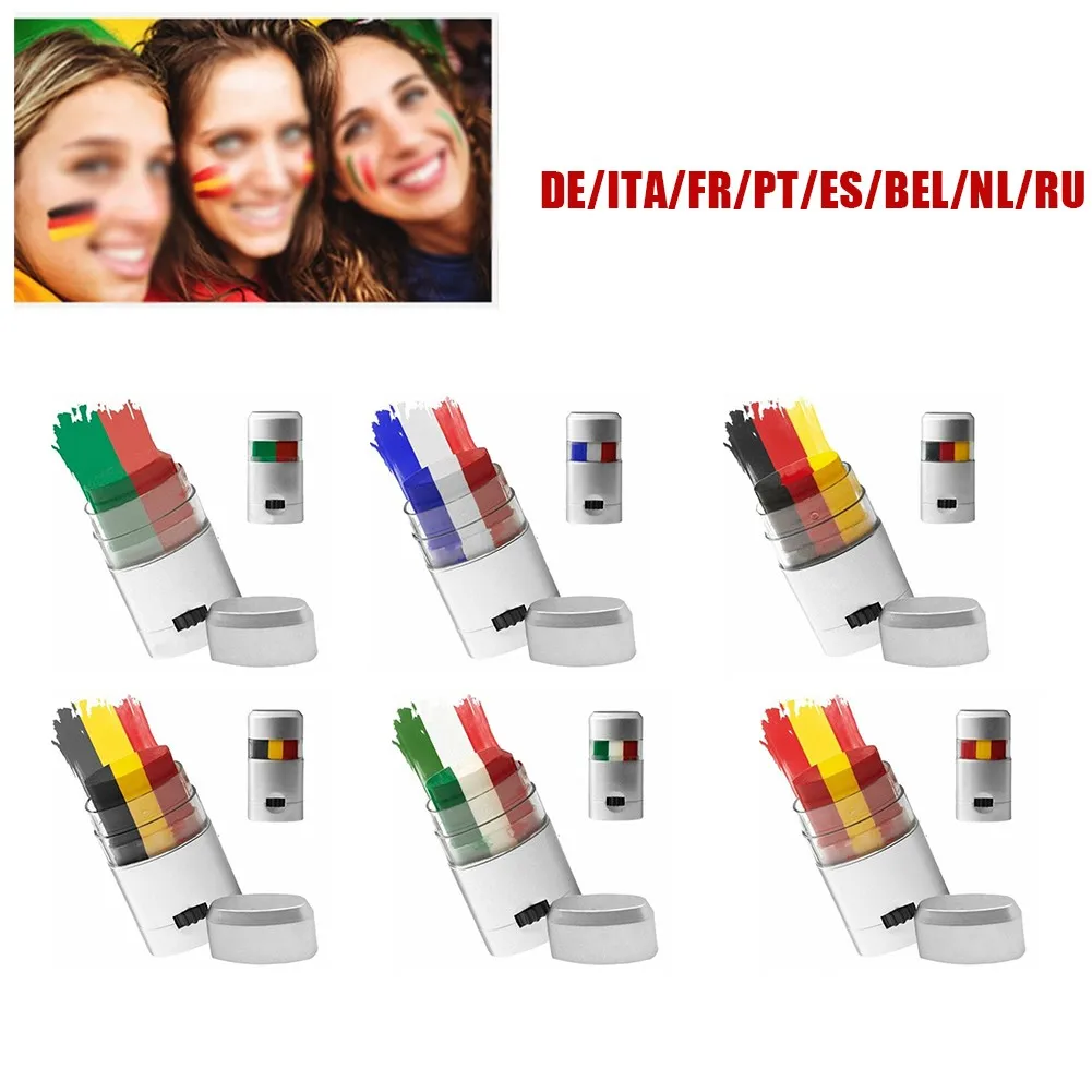 Make-Up Stick Soccer EM Fan Flags Painting Pen National Pattern Cheer Flags Face Body Painted Stick Tools For The European Cup
Make-Up Stick Soccer EM Fan Flags Painting Pen National Pattern Cheer Flags Face Body Painted Stick Tools For The European Cup