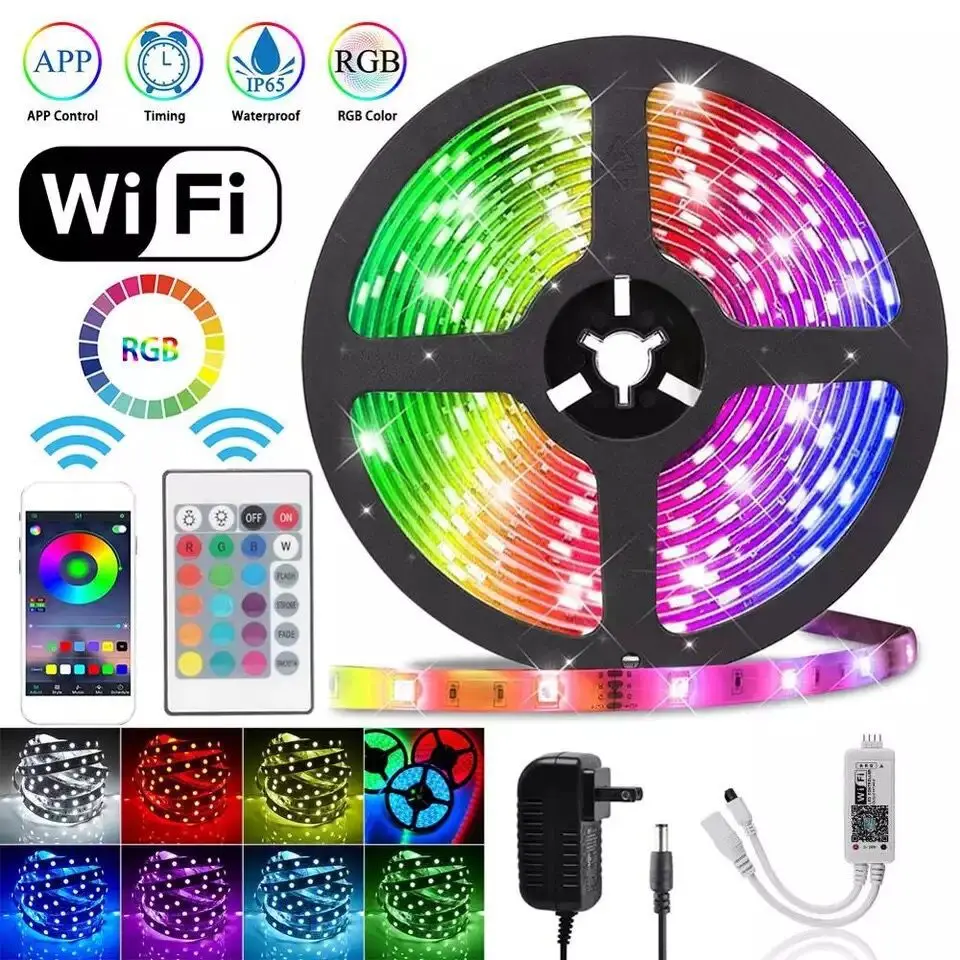 LED Strip Lights RGB 5050 Waterproof Flexible Ribbon DC 12V 2835SMD Wifi Tape Diode Bedroom Decoration luces Led Light Bluetooth
LED Strip Lights RGB 5050 Waterproof Flexible Ribbon DC 12V 2835SMD Wifi Tape Diode Bedroom Decoration luces Led Light Bluetooth