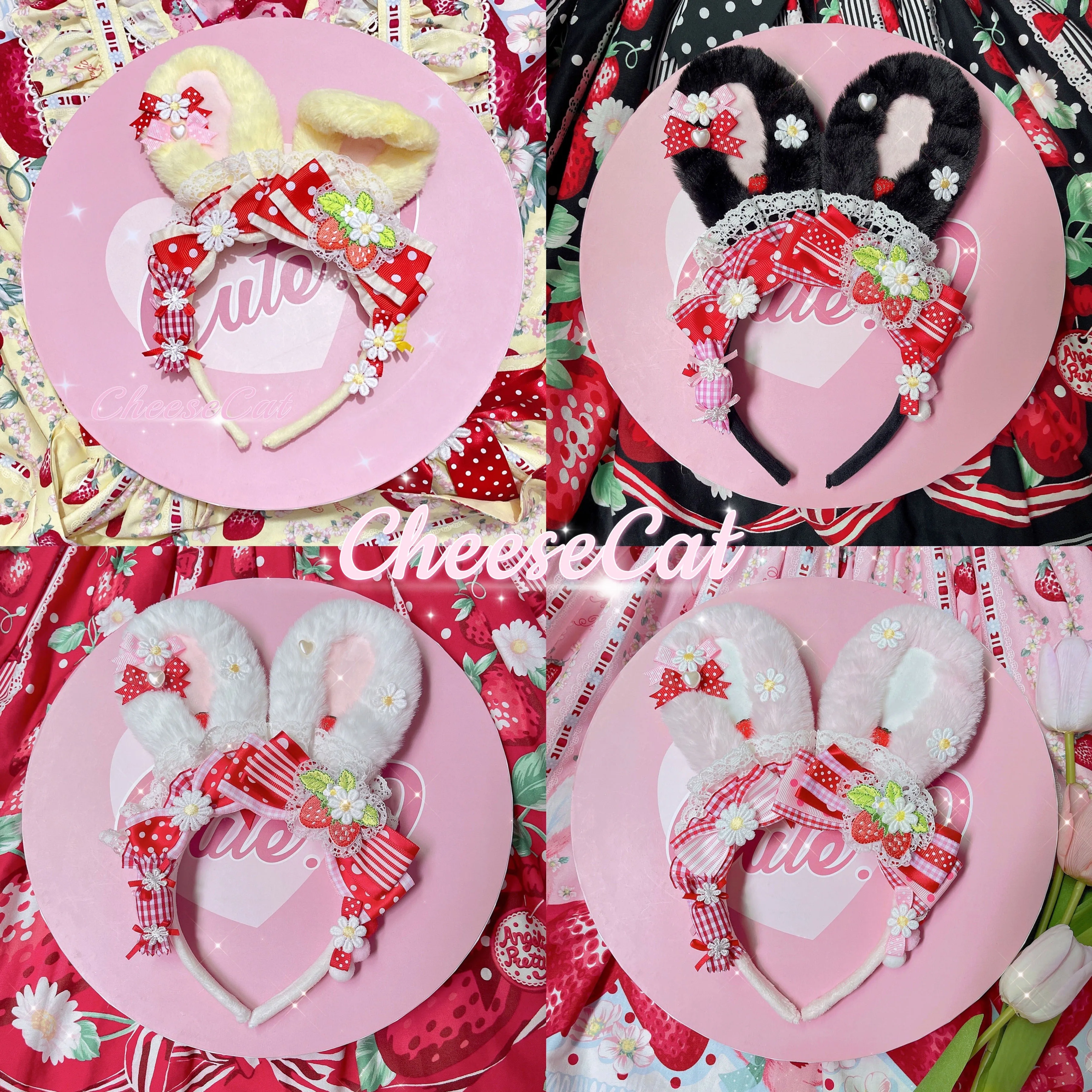 Korean Lolita Cute Plush Strawberry Rabbit Ear Bowknot KC Headband Japan Mori Girl Sweet Harajuku Women's Hair Hoop Accessories
Korean Lolita Cute Plush Strawberry Rabbit Ear Bowknot KC Headband Japan Mori Girl Sweet Harajuku Women's Hair Hoop Accessories