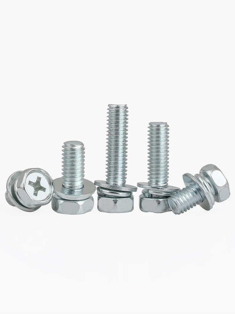 50pcs M4 M5 Cross Recessed Hexagonal Screw with Flat Washer and Spring Washer Phillips Hex Bolt 16mm 25mm
50pcs M4 M5 Cross Recessed Hexagonal Screw with Flat Washer and Spring Washer Phillips Hex Bolt 16mm 25mm