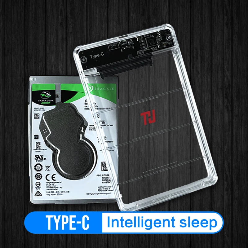 THU 2.5'' Type-C Transparent HDD Case USB3.0 Hard Drive Enclosure Support UASP Protocol With USB 3.0/ Type-C to A Cable SSD CASE
THU 2.5'' Type-C Transparent HDD Case USB3.0 Hard Drive Enclosure Support UASP Protocol With USB 3.0/ Type-C to A Cable SSD CASE