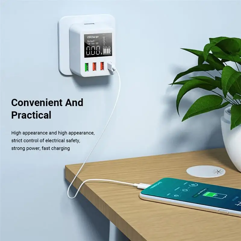 Smart Fast Charging, 30W USB Charger, Smart Battery Display, Suitable For IPhone, Android, Huawei, Xiaomi USB Charger
Smart Fast Charging, 30W USB Charger, Smart Battery Display, Suitable For IPhone, Android, Huawei, Xiaomi USB Charger