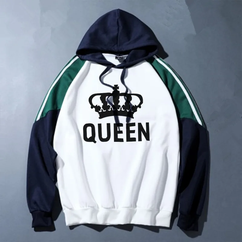 Толстовка с капюшоном KingAnd Queen для мужчин и женщин, хлопковый свитшот с принтом в стиле пэчворк, худи для пар, Повседневный пуловер, подарок
Толстовка с капюшоном KingAnd Queen для мужчин и женщин, хлопковый свитшот с принтом в стиле пэчворк, худи для пар, Повседневный пуловер, подарок