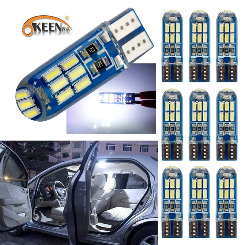 10 шт. T10 15SMD Silica w5w COB Canbus Led 3014 15SMD автомобильная лампа с клиновидным цоколем сигнал поворота номерной знак купольсветильник белый/красный/син...
10 шт. T10 15SMD Silica w5w COB Canbus Led 3014 15SMD автомобильная лампа с клиновидным цоколем сигнал поворота номерной знак купольсветильник белый/красный/син...