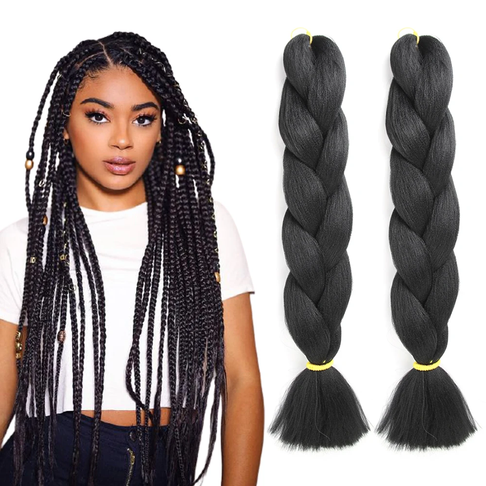 CLong Jumbo Braids Kanekalon 24 Inch Color Braiding Synthetic Hair Extensions Braid Hair for 100 Colors Heat Resistant Fiber
CLong Jumbo Braids Kanekalon 24 Inch Color Braiding Synthetic Hair Extensions Braid Hair for 100 Colors Heat Resistant Fiber