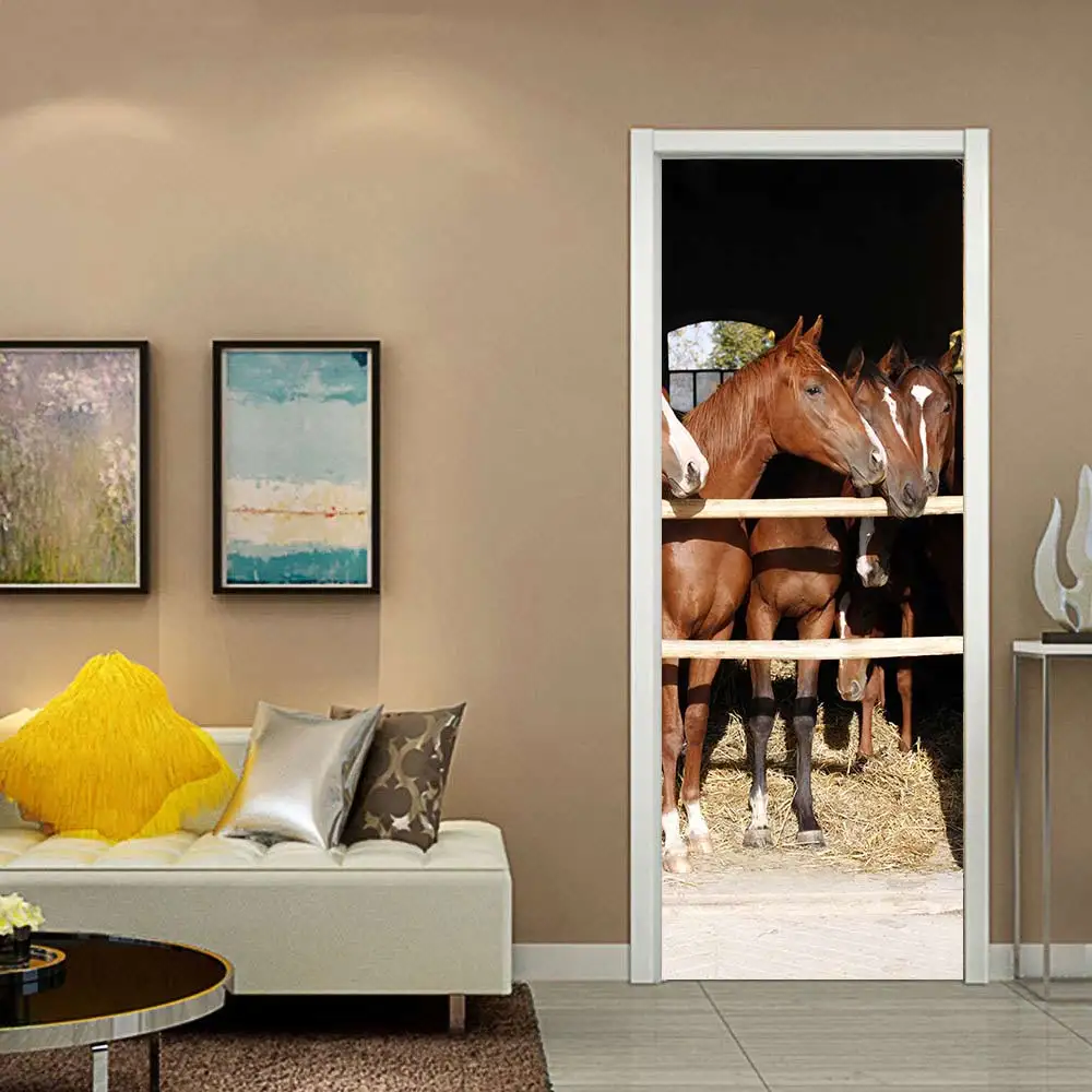 Creative environmental protection horse 3D door stickers refurbished self-adhesive bedroom wall stickers
Creative environmental protection horse 3D door stickers refurbished self-adhesive bedroom wall stickers