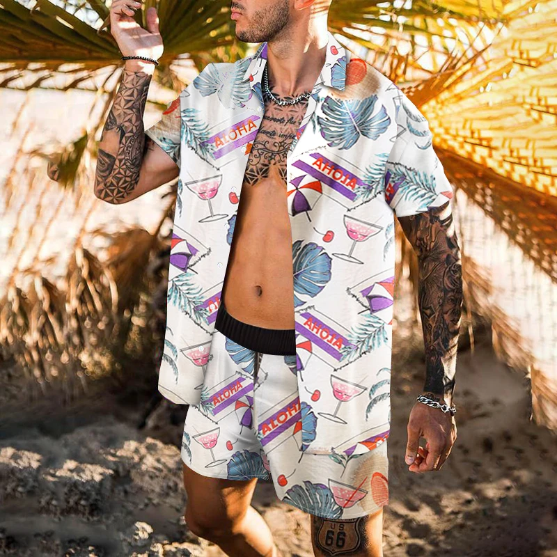 Men's Summer Plus size Quick-Drying Casual Loose Fashion Floral 3D Printing Hawaiian Beach Style Shorts Short-Sleeved Shirt Suit
Men's Summer Plus size Quick-Drying Casual Loose Fashion Floral 3D Printing Hawaiian Beach Style Shorts Short-Sleeved Shirt Suit