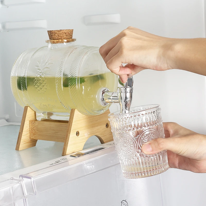 Glass kettle cold water kettle summer household fruit teapot with faucet lemon water bottle cold water glass water bottle
Glass kettle cold water kettle summer household fruit teapot with faucet lemon water bottle cold water glass water bottle