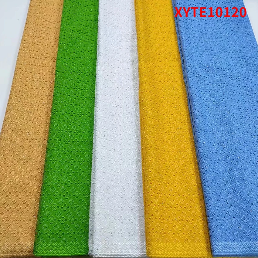 Top Quality African Swiss Lace Fabric Luxury Nigerian 100% Cotton Cloth Textiles For Woman Dress 5 Yards/Lot XYTE10120 C
Top Quality African Swiss Lace Fabric Luxury Nigerian 100% Cotton Cloth Textiles For Woman Dress 5 Yards/Lot XYTE10120 C