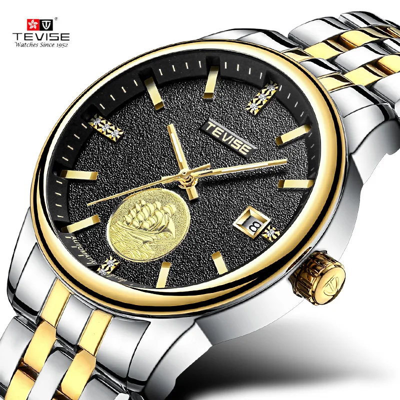 TEVISE t818 Sail Men's Fully Automatic Mechanical Watch Steel Belt Large Dial Bottom Business Watch
TEVISE t818 Sail Men's Fully Automatic Mechanical Watch Steel Belt Large Dial Bottom Business Watch