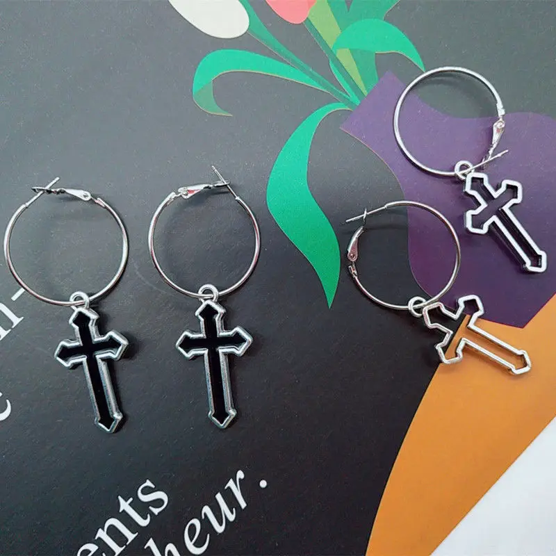 Women Men's Stainless Steel Earrings Silver Color Cross Gothic Punk Rock Style Pendientes Earrings Jewelry Gift
Women Men's Stainless Steel Earrings Silver Color Cross Gothic Punk Rock Style Pendientes Earrings Jewelry Gift