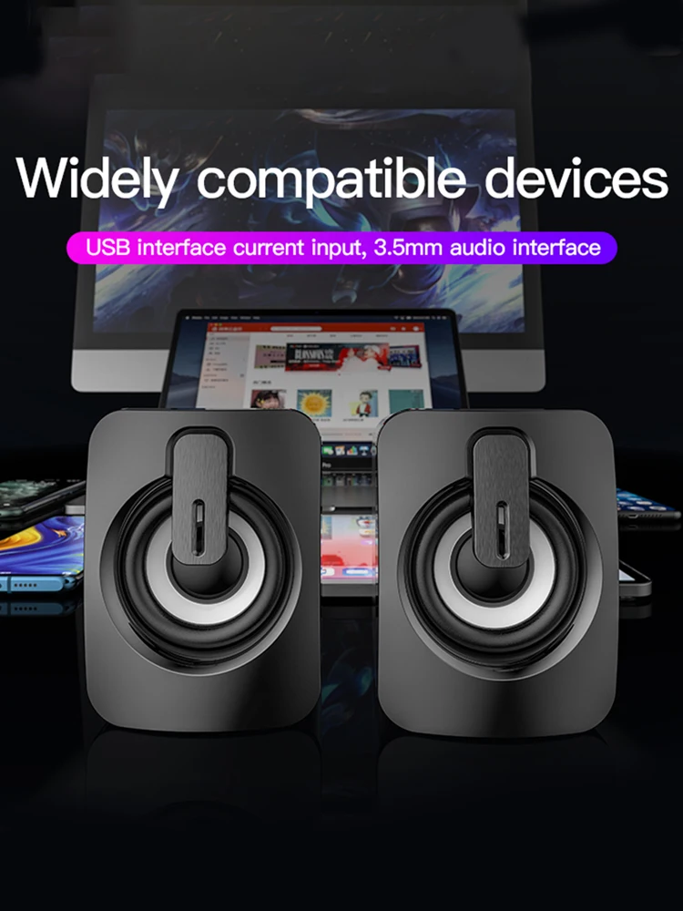 JUFPZ Speaker USB Wired Computer Speakers Mini Portable 3D Stereo Sound Surround Bass HiFI For PC Laptop Not Bluetooth Speaker
JUFPZ Speaker USB Wired Computer Speakers Mini Portable 3D Stereo Sound Surround Bass HiFI For PC Laptop Not Bluetooth Speaker
