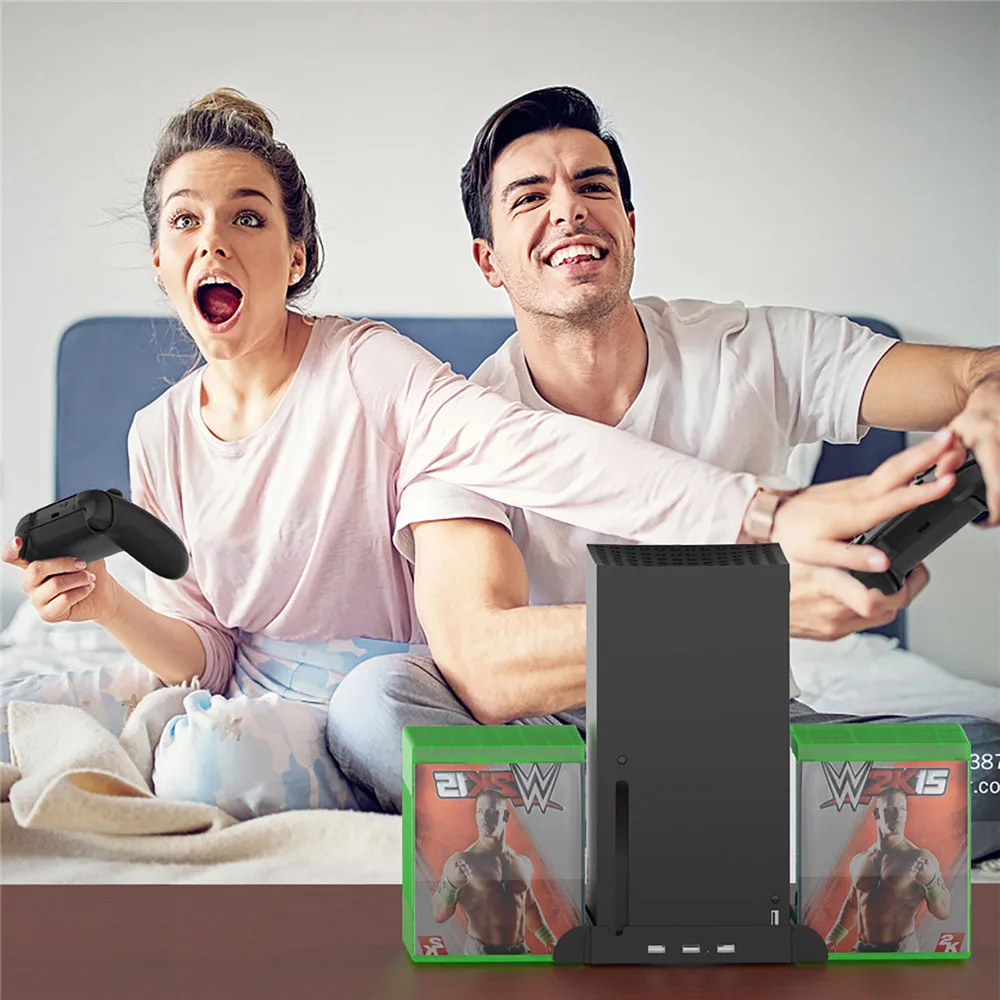 Multifunctional Disc Storage Rack Hub Base USB Charging Stand w/3 Ports for xbox series Game Disks
Multifunctional Disc Storage Rack Hub Base USB Charging Stand w/3 Ports for xbox series Game Disks