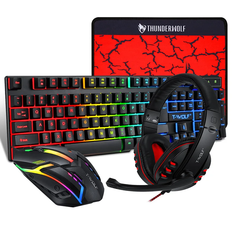 Wired Keyboard And Mouse Headset Four Piece Set LED Hybrid Backlit USB 104 Key Suitable For Gaming PC Laptop Office
Wired Keyboard And Mouse Headset Four Piece Set LED Hybrid Backlit USB 104 Key Suitable For Gaming PC Laptop Office