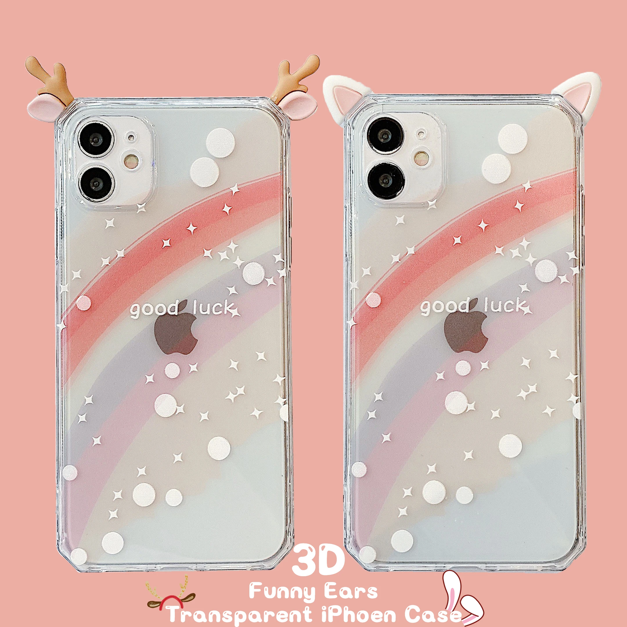 Transparent Rainbow Spots 3D Ears Case For iPhone 11 12 Pro Max Mini 7 8 Plus XR X XS MAX Trend Creative Minimalism INS Cover
Transparent Rainbow Spots 3D Ears Case For iPhone 11 12 Pro Max Mini 7 8 Plus XR X XS MAX Trend Creative Minimalism INS Cover