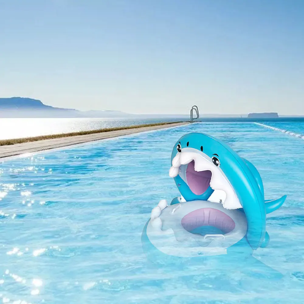 Inflatable Shark Baby Swimming Ring with Canopy Pool Float Circle Seat Boat Summer Pool Toys Party Accessories for Toddler
Inflatable Shark Baby Swimming Ring with Canopy Pool Float Circle Seat Boat Summer Pool Toys Party Accessories for Toddler