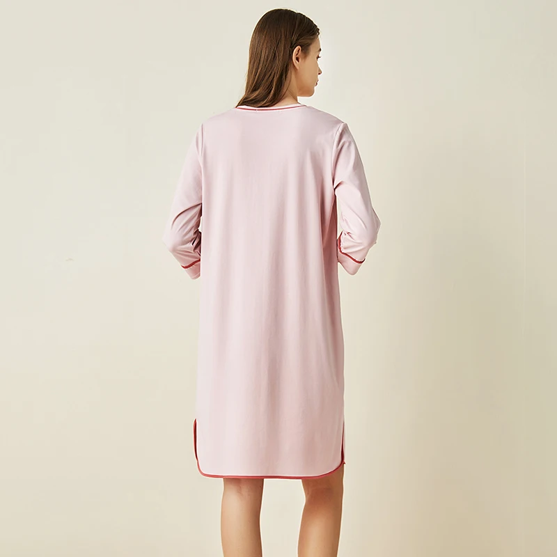 Three-quarter sleeve nightdress for women, new summer products, knitted cotton loose and comfortable nightdress, printed nightdr
Three-quarter sleeve nightdress for women, new summer products, knitted cotton loose and comfortable nightdress, printed nightdr