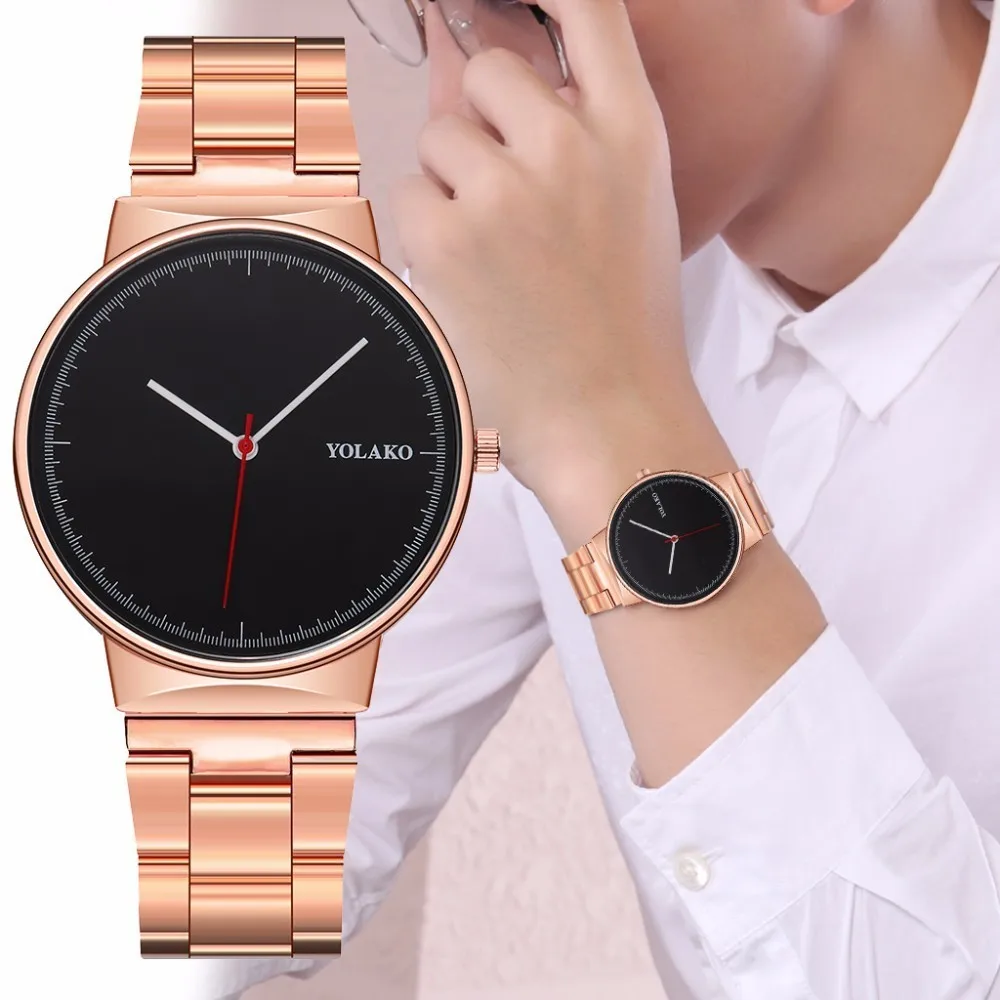 Hot Fashion Men Women Stainless Steel Busniess YOLAKO Watch Luxury Male Female Analog Quartz Simple Watch Dropshipping Clock 
Hot Fashion Men Women Stainless Steel Busniess YOLAKO Watch Luxury Male Female Analog Quartz Simple Watch Dropshipping Clock
