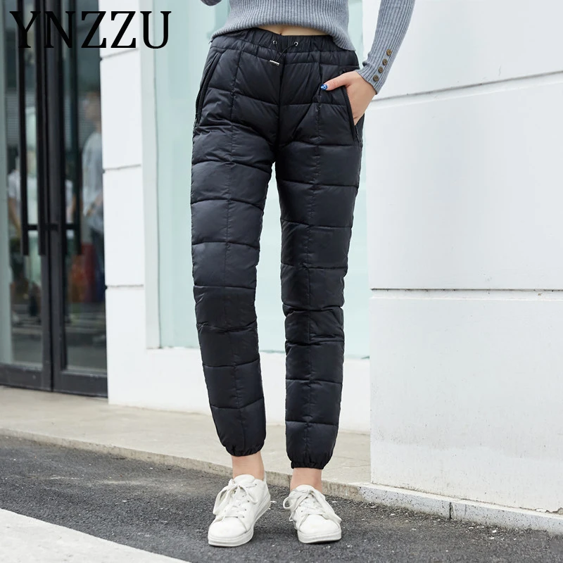 YNZZU New Winter Duck Down Pants Women High Waist Lace Up Casual Black Warm Women Outwear Pants Plus Size Trousers Female AB244
YNZZU New Winter Duck Down Pants Women High Waist Lace Up Casual Black Warm Women Outwear Pants Plus Size Trousers Female AB244