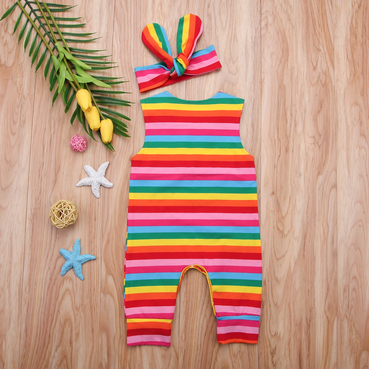 Toddler Baby Girls Kids Romper Sleeveless Summer Striped Girl Clothing Round Neck Jumpsuit Rompers Headband 2Pcs Clothes Set
Toddler Baby Girls Kids Romper Sleeveless Summer Striped Girl Clothing Round Neck Jumpsuit Rompers Headband 2Pcs Clothes Set