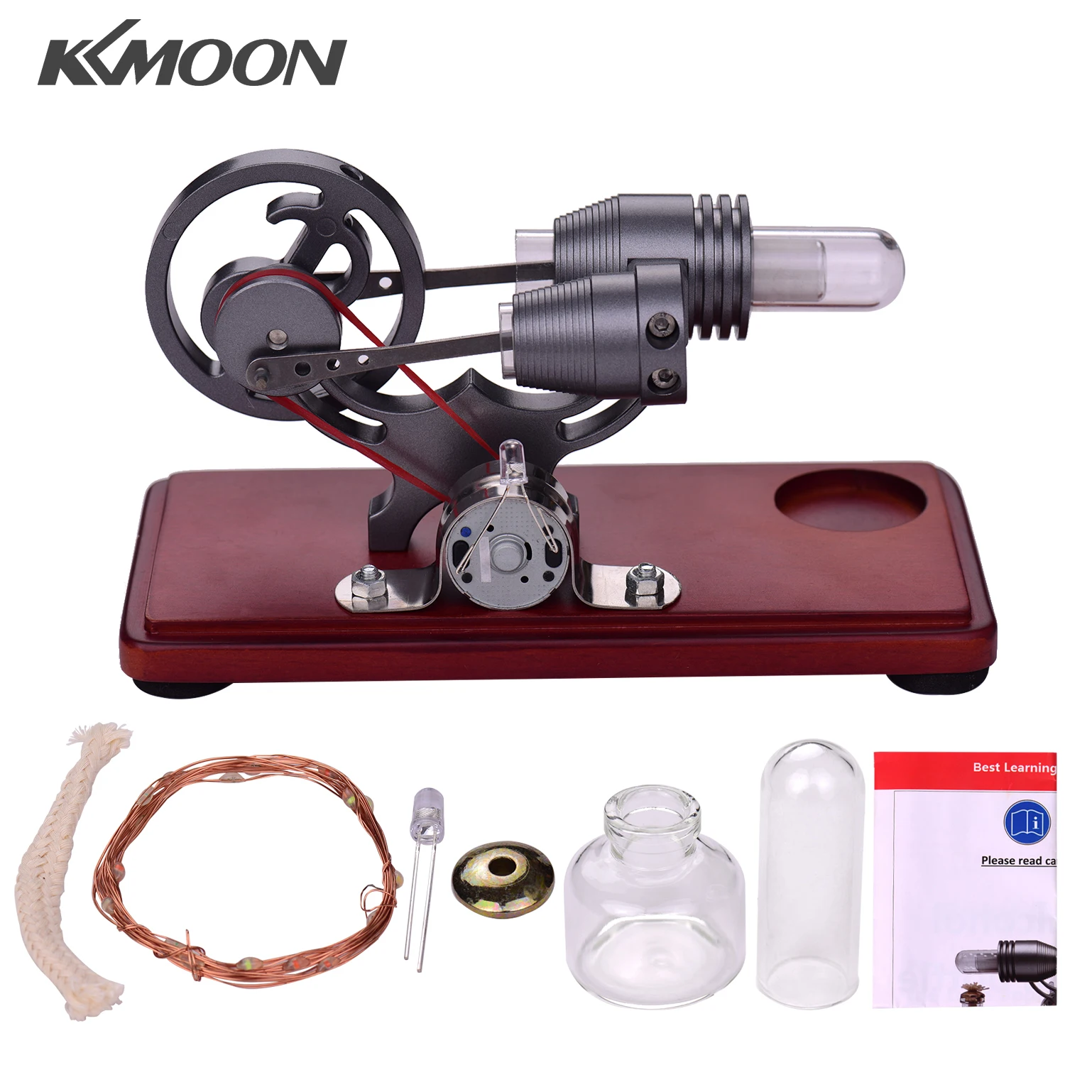 KKmoon Hot Air Stirling Engine Motor Retro Style Dollar Flywheel Electricity Power Generator with Color LED Light Creative Gift
KKmoon Hot Air Stirling Engine Motor Retro Style Dollar Flywheel Electricity Power Generator with Color LED Light Creative Gift