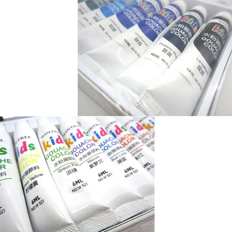 

Gouache Paint Set 24 Vibrant Colors in Tubes Convenient to Mix with Great Result A21 20 Dropship