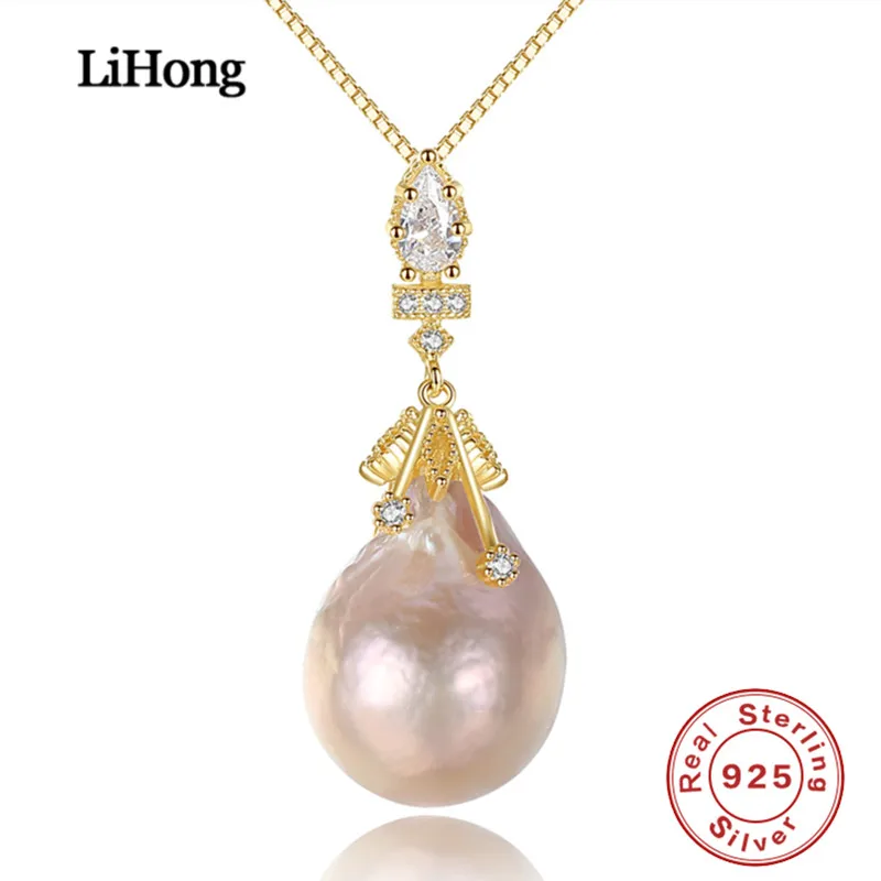 Luxury Jewelry 925 Sterling Silver Necklace Baroque Pearl Pendant Necklace For Woman High Jewelry Gift
Luxury Jewelry 925 Sterling Silver Necklace Baroque Pearl Pendant Necklace For Woman High Jewelry Gift