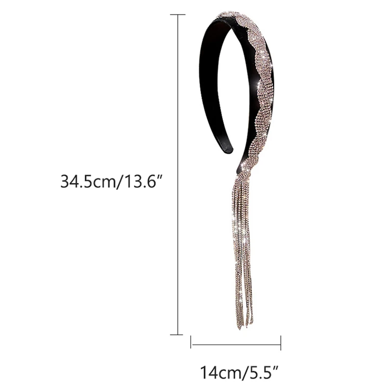 Women's Hairband Rhinestone Tassel Headdress Hair Hoops Korean Trendy Headgear Hairbands Simple Retro Hair Accessories Headband
Women's Hairband Rhinestone Tassel Headdress Hair Hoops Korean Trendy Headgear Hairbands Simple Retro Hair Accessories Headband