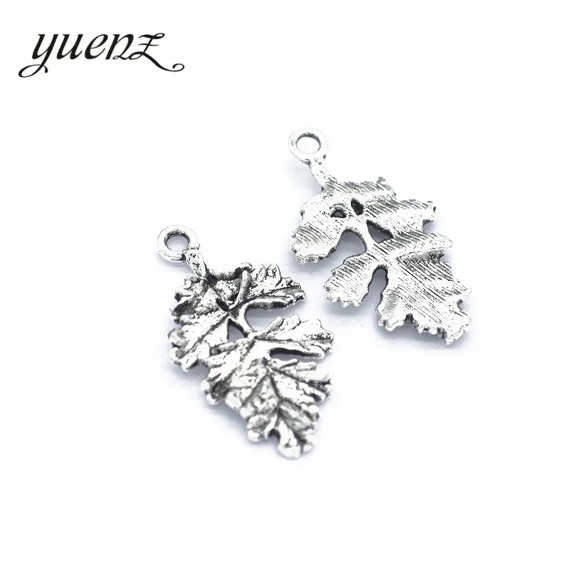 YuenZ 7pcs 2 Color Antique Silver color tree leaf Charms Metal Alloy Jewelry Diy Accessories 32*18mm Q327 | Украшения и