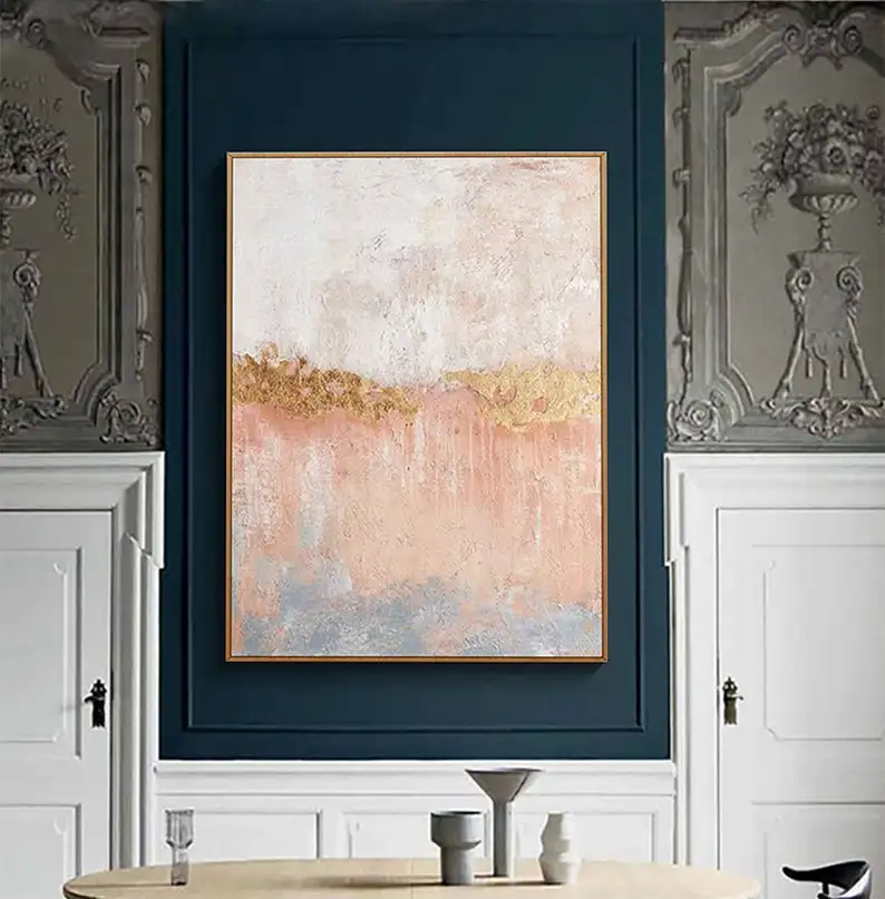Large Abstract Painting Art Painting Gold on Canvas Artwork Pink Gray Large White Yellow Decoration Pieces for Living Room Oil
Large Abstract Painting Art Painting Gold on Canvas Artwork Pink Gray Large White Yellow Decoration Pieces for Living Room Oil