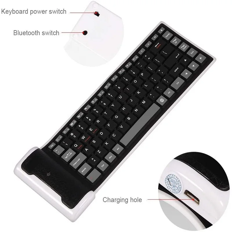 New Folding Keyboard Waterproof Wireless Silica Gel 87 Keys CE Certification Keyboards For Tablet Ipad Phone Iphone
New Folding Keyboard Waterproof Wireless Silica Gel 87 Keys CE Certification Keyboards For Tablet Ipad Phone Iphone