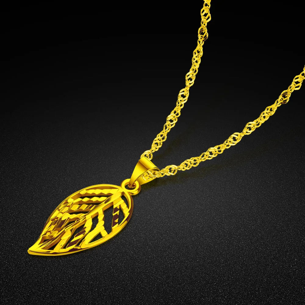 Новинка 2021 серебро 925 пробы золотое ожерелье женский кулон с листьями дизайн