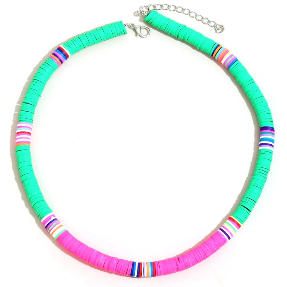 Bohemian Colorful Clay Beaded Choker Necklace for Women Girl Boho Rainbow Soft Pottery Beach Fashion Jewelry M3290
Bohemian Colorful Clay Beaded Choker Necklace for Women Girl Boho Rainbow Soft Pottery Beach Fashion Jewelry M3290