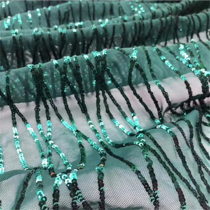 Темно-зеленая ткань с блестками Lace180 3 мм, эластичная сетчатая ткань с блестками высокой плотности для женского платья для выступления 
Темно-зеленая ткань с блестками Lace180 3 мм, эластичная сетчатая ткань с блестками высокой плотности для женского платья для выступления