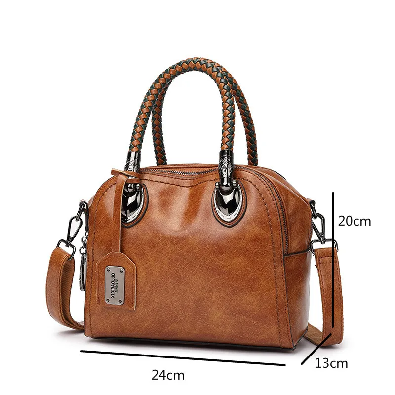 Bestform Oil Wax Leather Women Bag 2021 New Retro Portable Handbag Solid Color Fashion Large Capacity Shoulder & Crossbody Bags
Bestform Oil Wax Leather Women Bag 2021 New Retro Portable Handbag Solid Color Fashion Large Capacity Shoulder & Crossbody Bags