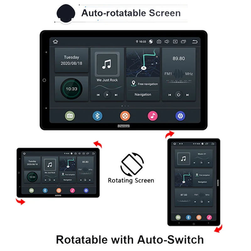Автомобильный DVD-плеер Tesla style PX6 13 3 дюйма Android 10 навигация GPS вращающийся