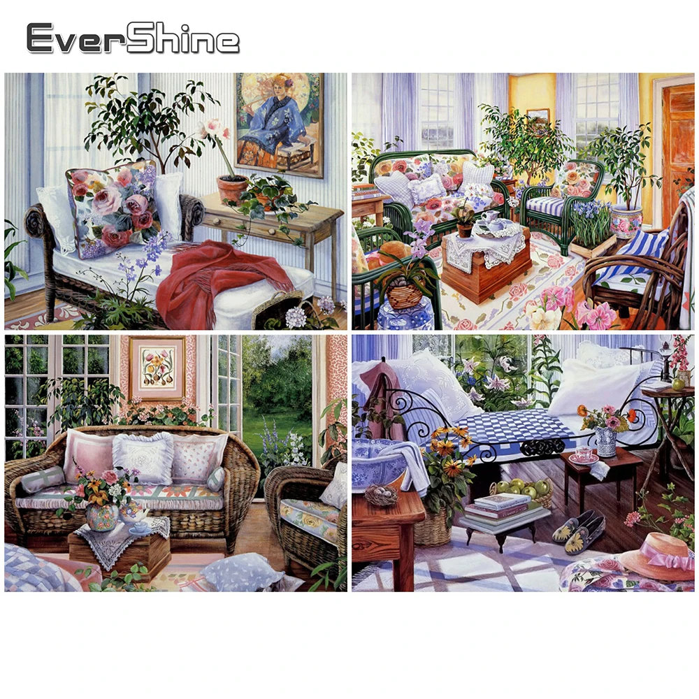 EverShine Full Drill Square Diamond Painting Landscape Diamond Embroidery House Rhinestones Picture Mosaic Flower Decor For Home
EverShine Full Drill Square Diamond Painting Landscape Diamond Embroidery House Rhinestones Picture Mosaic Flower Decor For Home