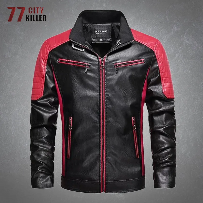 Autumn Winter Vintage PU Leather Motorcycle Jacket Mens Casual Loose Patchwork Multi-pocket Zipper leather Jackets Male
Autumn Winter Vintage PU Leather Motorcycle Jacket Mens Casual Loose Patchwork Multi-pocket Zipper leather Jackets Male