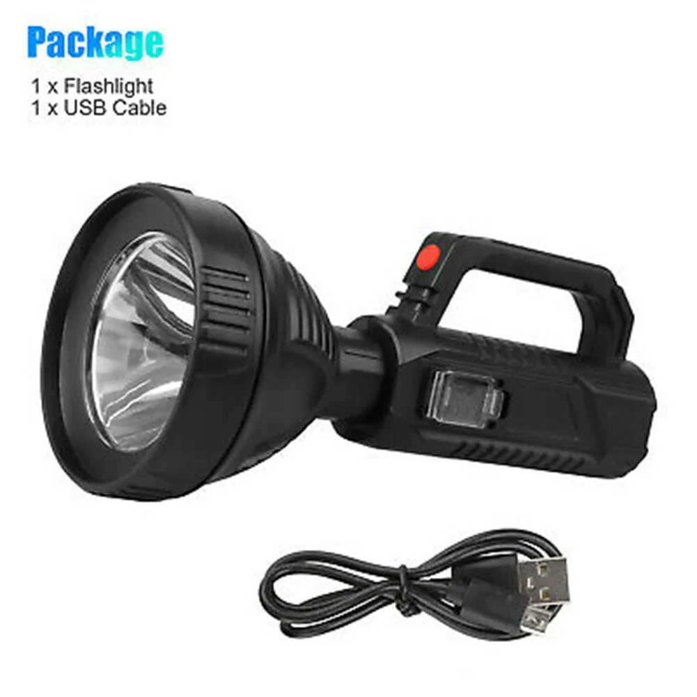 Outdoor Rechargeable LED Searchlight Portable Super Bright Handheld Spotlight Flashlight Waterproof Camping Fishing Supplier
Outdoor Rechargeable LED Searchlight Portable Super Bright Handheld Spotlight Flashlight Waterproof Camping Fishing Supplier